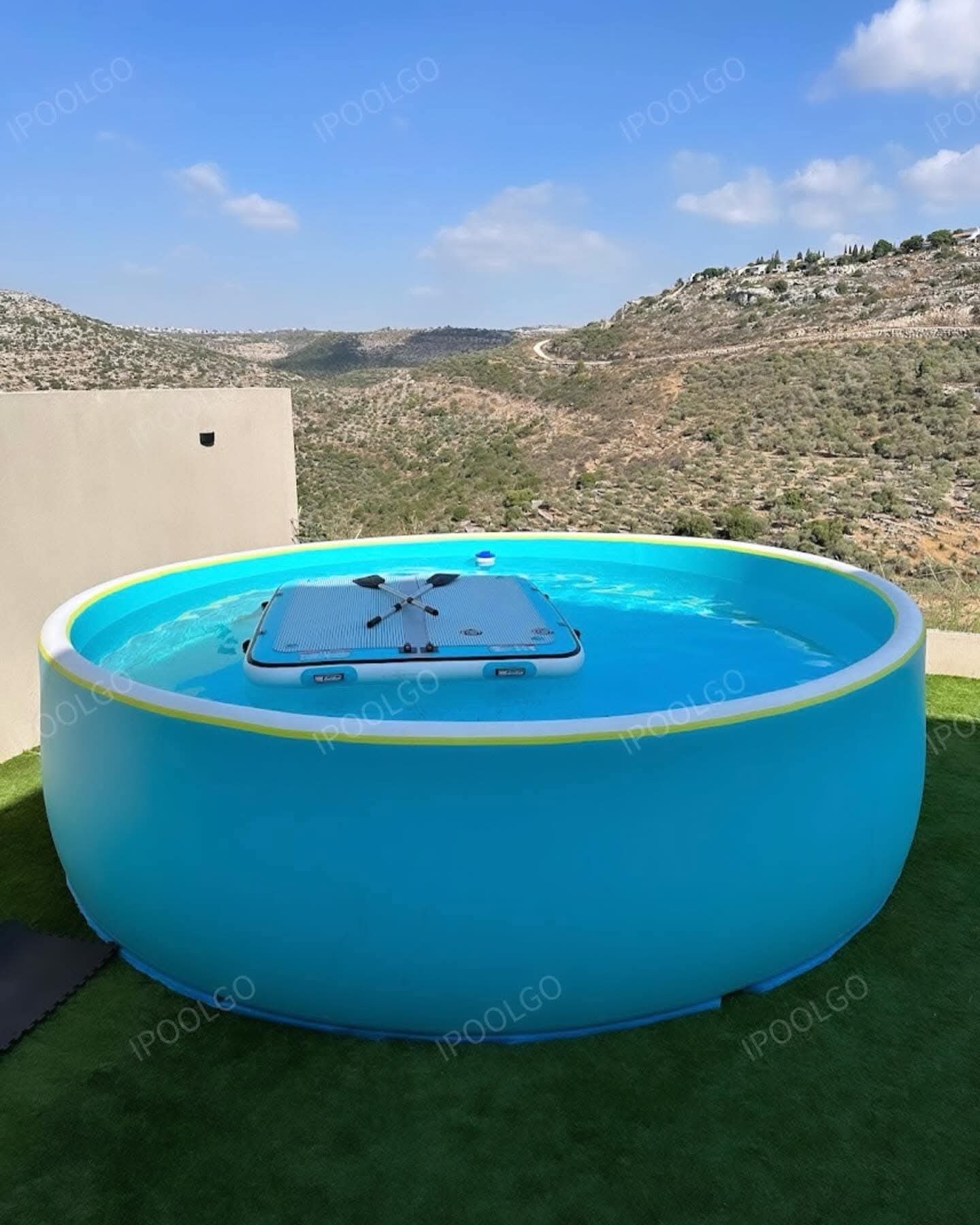 Piscina gonfiabile rotonda IPoolGo 5m diametro 1.2m altezza.