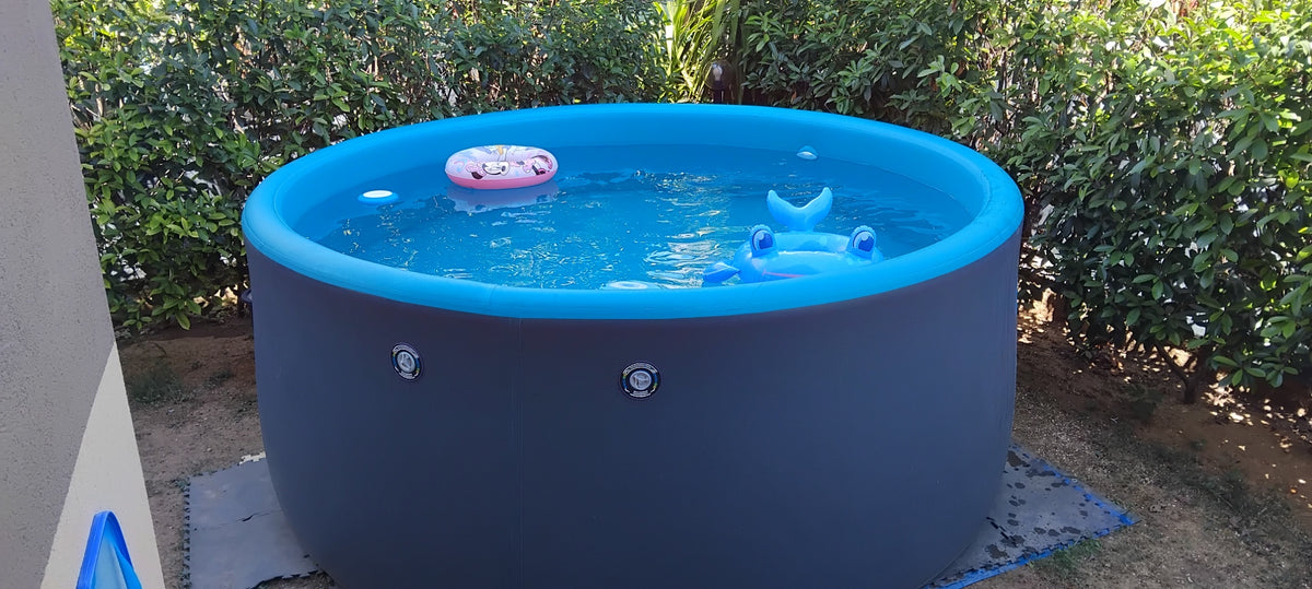 Piscina gonfiabile rotonda IPoolGo 3.7m diametro 1.2m altezza, Prezzo 1699€ IVA inclusa.
