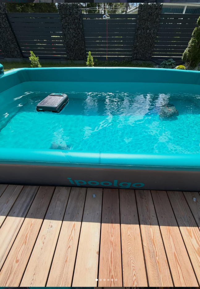 Piscina Gonfiabile Rettangolare Semi-Interrata 5x3x1.5 metri, spessore 15 cm.