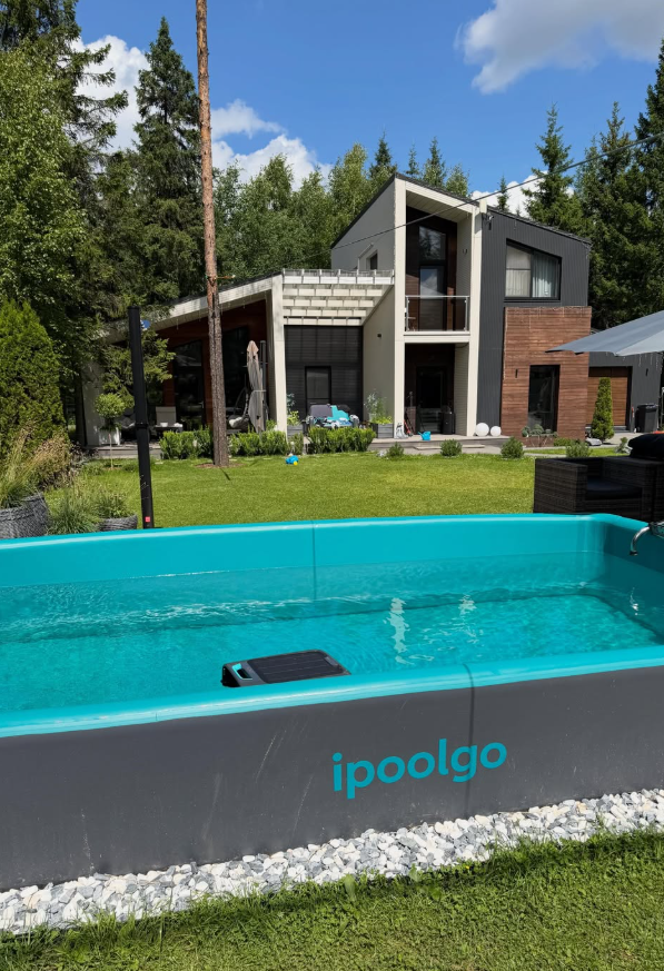 Piscina Gonfiabile Rettangolare Semi-Interrata 4x3x1.5 metri, spessore 15 cm.