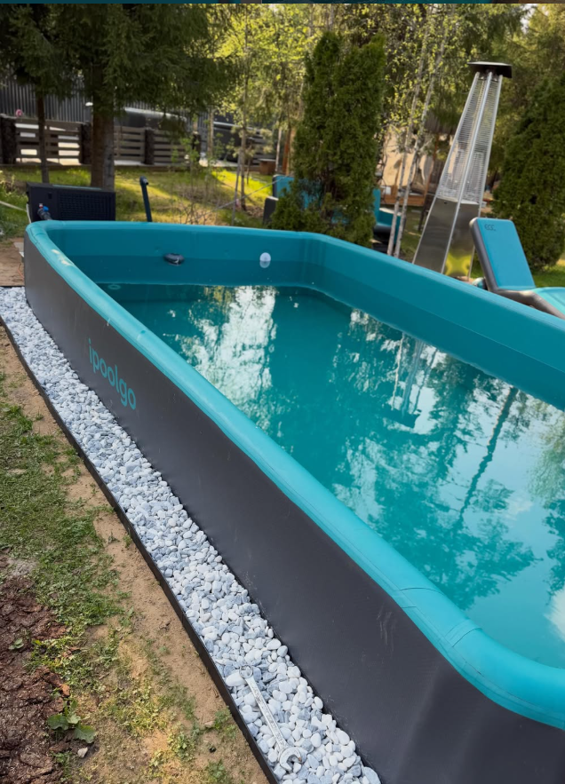 Piscina Gonfiabile Rettangolare Semi-Interrata 4x3x1.5 metri, spessore 15 cm.
